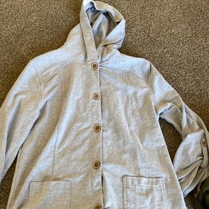 Grey Susan graver button up sweater